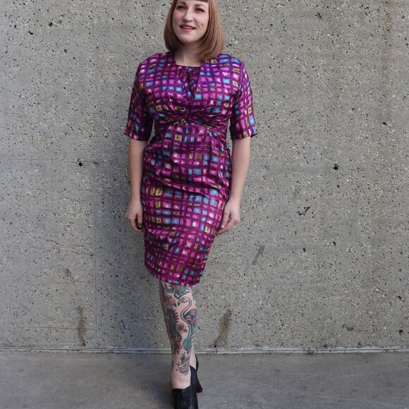 1950s purple dress and matching jacket - Picture 2 of 13